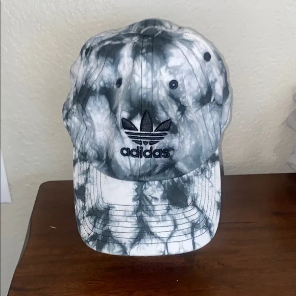 Adidas Black and White Tie-Dye Cap - Picture 1 of 5